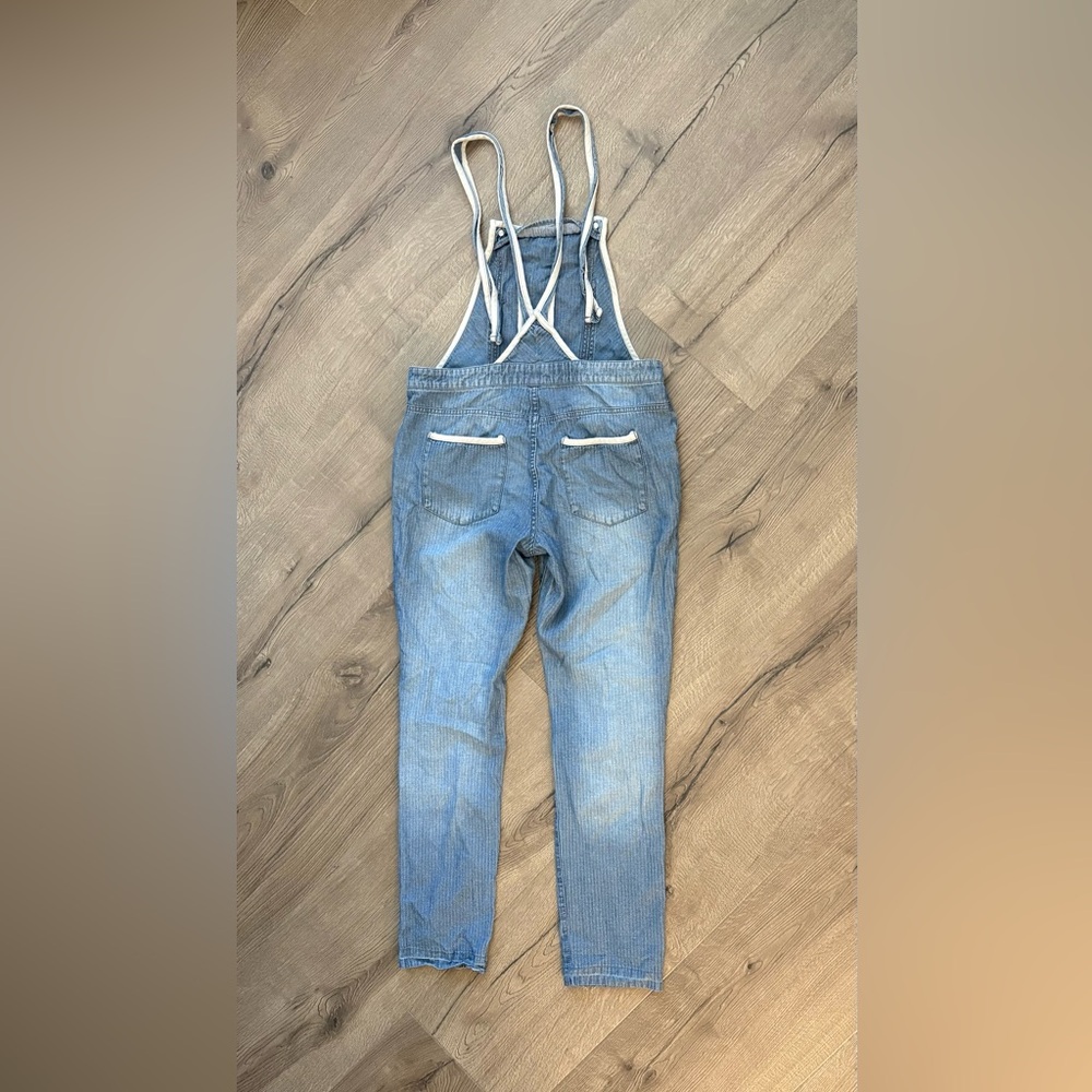Free People Blue Denim Overalls